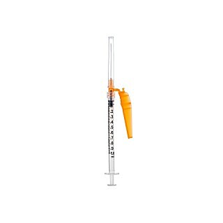 Sol-Care™ Standard Hypodermic Syringe with Needle – 10 mL, 21 Gauge, 1½ Inch, Safety