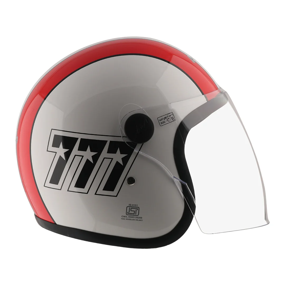 VEGA JET 777 DX LONG VISOR WHITE RED C/V (L)