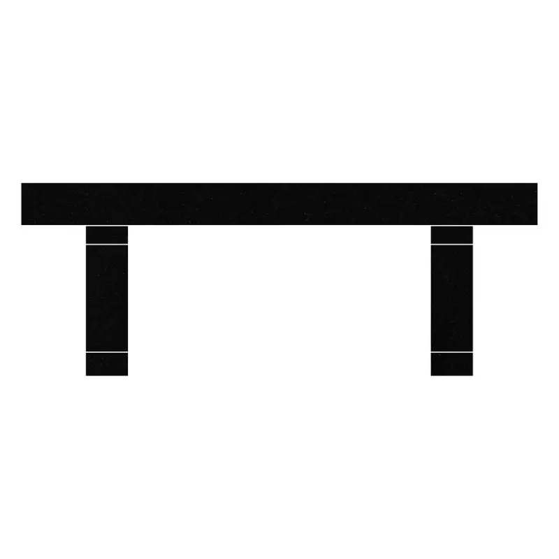 GARDEN BENCH/36X14X18/Jet Black/P5