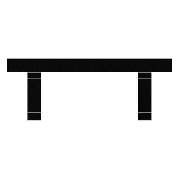 GARDEN BENCH/48X14X18/Jet Black/P5