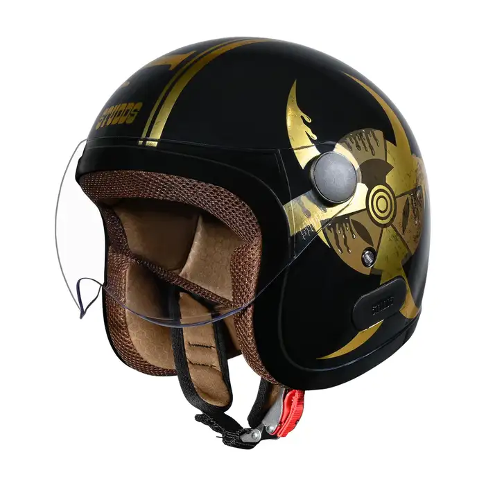 STUDDS JET TOXIC WITH SHORT VISOR N12 GOLDEN (XL) STUDDS JET TOXIC WITH SHORT VISOR N12 GOLDEN (XL)