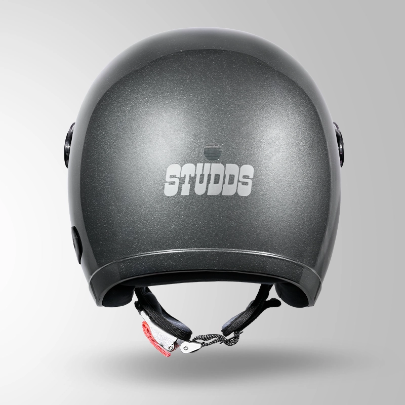 STUDDS JET WITH SHORT VISOR GUN GREY (L)