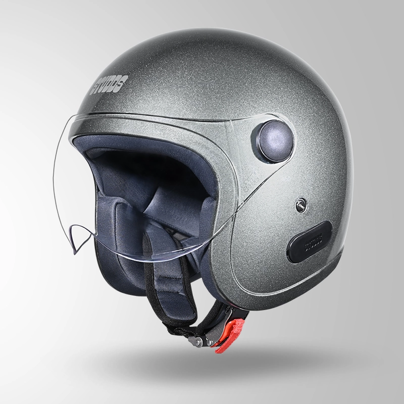STUDDS JET WITH SHORT VISOR GUN GREY (L)