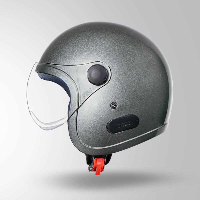 STUDDS JET WITH SHORT VISOR GUN GREY (L)
