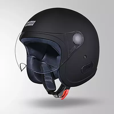 STUDDS JET WITH LONG VISOR BLACK (XL)