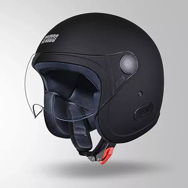 STUDDS JET WITH LONG VISOR MATT BLACK (L)