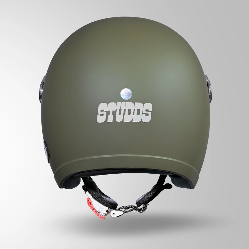 STUDDS JET WITH SHORT VISOR MILITARY GREEN (XL) STUDDS JET WITH SHORT VISOR MILITARY GREEN (XL)