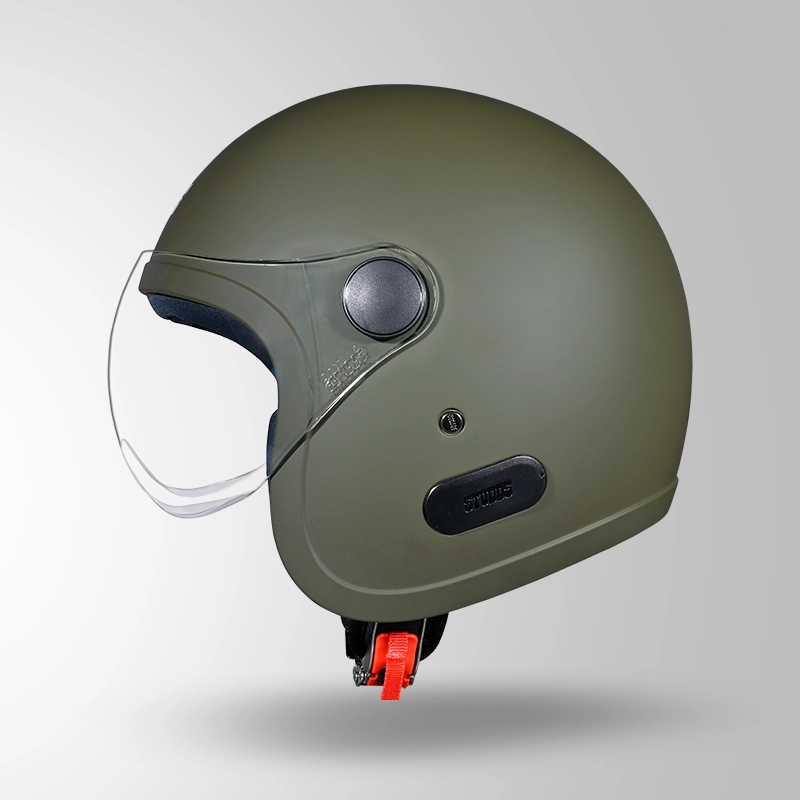STUDDS JET WITH SHORT VISOR MILITARY GREEN (XL) STUDDS JET WITH SHORT VISOR MILITARY GREEN (XL)