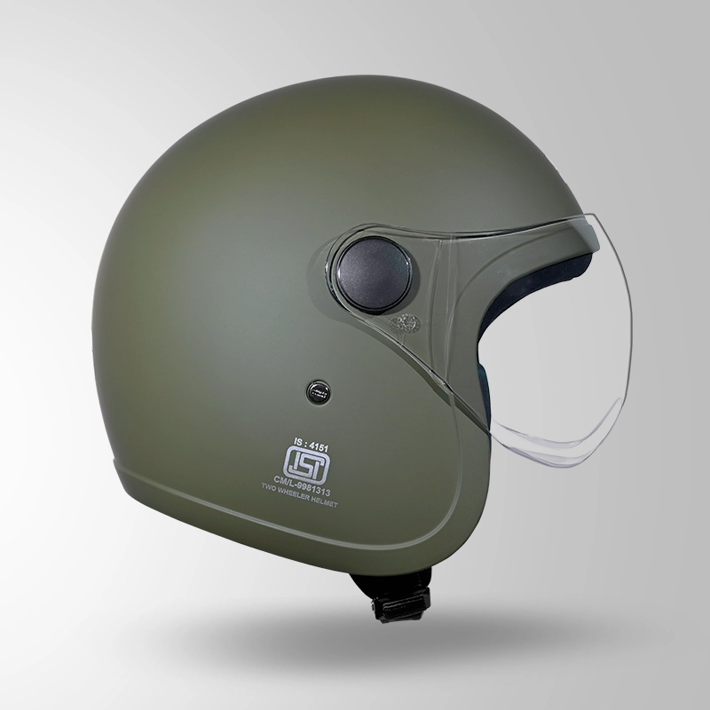STUDDS JET WITH SHORT VISOR MILITARY GREEN (XL) STUDDS JET WITH SHORT VISOR MILITARY GREEN (XL)