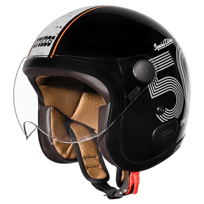 STUDDS JET 50 WITH SHORT VISOR BLACK (M)