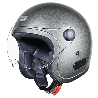 STUDDS JET WITH SHORT VISOR GUN GREY (L)