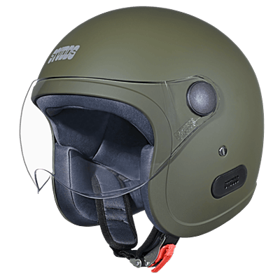 STUDDS JET WITH SHORT VISOR MILITARY GREEN (L)