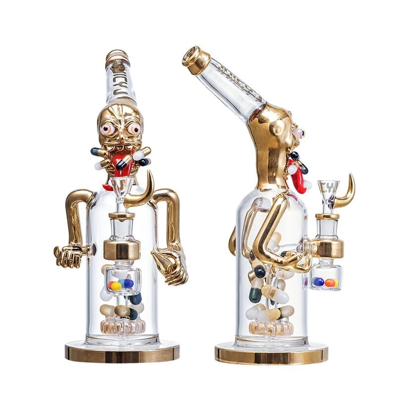 JUICY J GLASS GREMLIN PILL POPPER WATER PIPE JJ-301