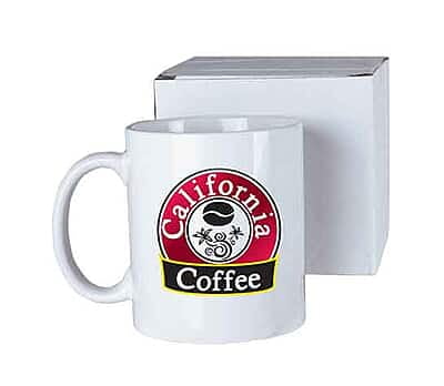 Personalized 11 oz. White Sublimatable Ceramic Mug with White Box