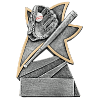 Jazz Star Resin Trophy-Baseball