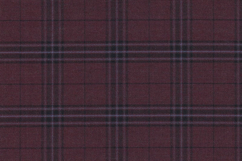 G1-22986 VINTAGE RED WITH BLACK & LIGHT BLUE WINDOWPANE