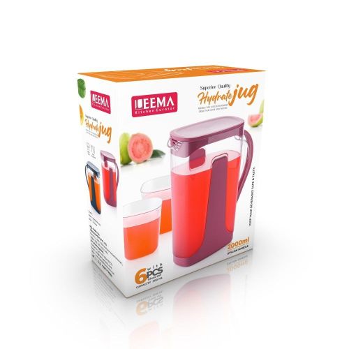 2000ML JUG WITH SIX CUPS FOR COCTAIL,JUICE AND WATER