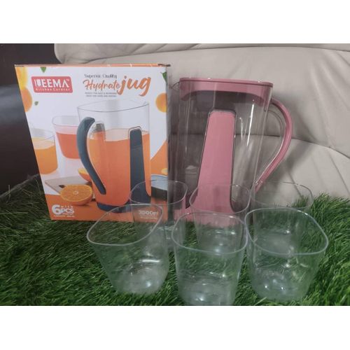 2000ML JUG WITH SIX CUPS FOR COCTAIL,JUICE AND WATER