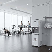 Atlantis Jumbo Plus floor standing unit with a heavy-duty cooling compressor and heating element.