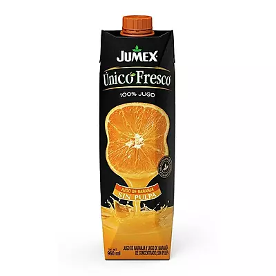 JUMEX JUGO UNICO FRESCO SIN PULPA DE NARANJA 960 ML