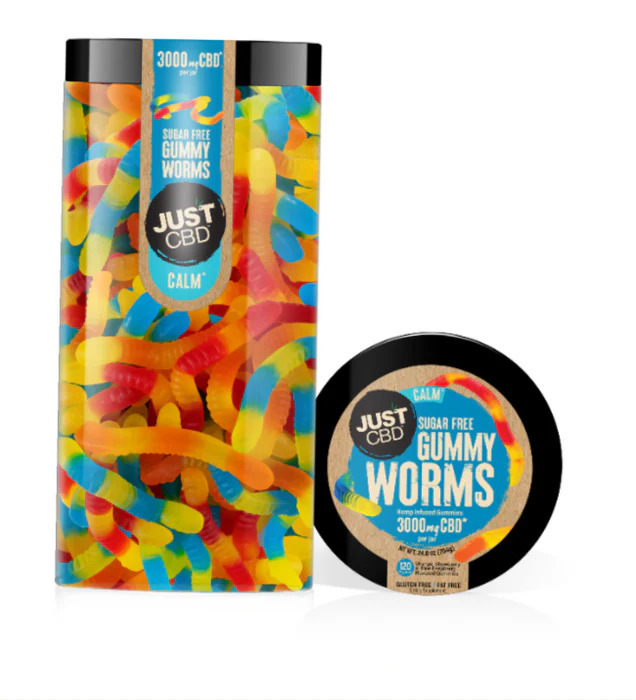 JUST CBD SUGAR FREE GUMMY WORMS 3000MG JAT