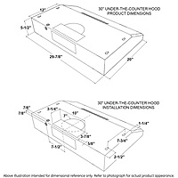 GE® JVX3300 30" Under The Cabinet Hood