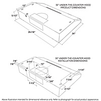 GE® JVX3300 30" Under The Cabinet Hood