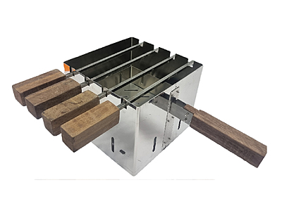 شواية جمرة استناليس مربعة مقاس 18 مع اسياخ