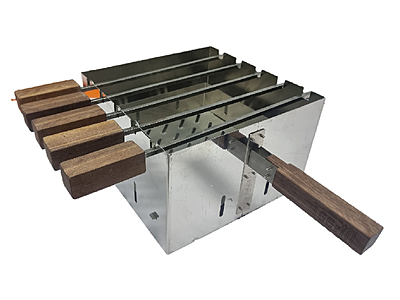 شواية جمرة استناليس مربعة مقاس 24 مع اسياخ