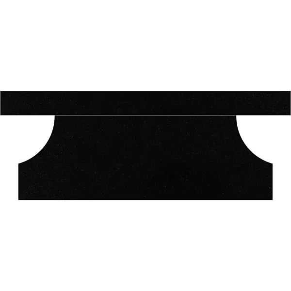 24"X24"X3" - PEDESTAL BOTTOM,  AS PER DWG - JET BLACK