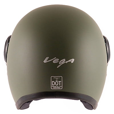 VEGA JET W/VISOR DULL ARMY GREEN C/V (L)