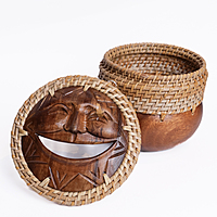 Tissue Box Wooden Round