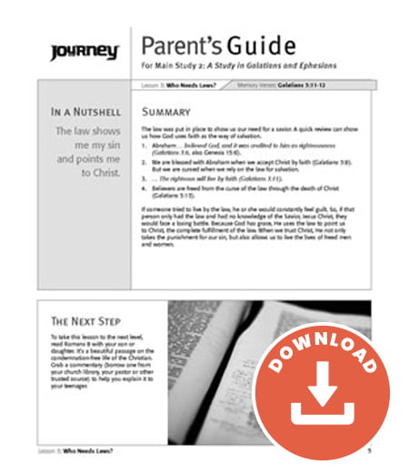 Journey: A Study in Galatians and Ephesians Parent’s Guide – Free Download