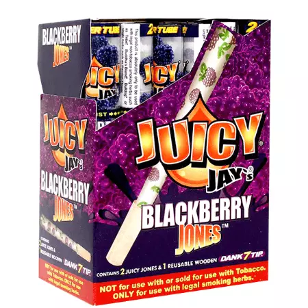 JJ Jones Cones w/Wooden Tip 2pk 24ct Blackberry