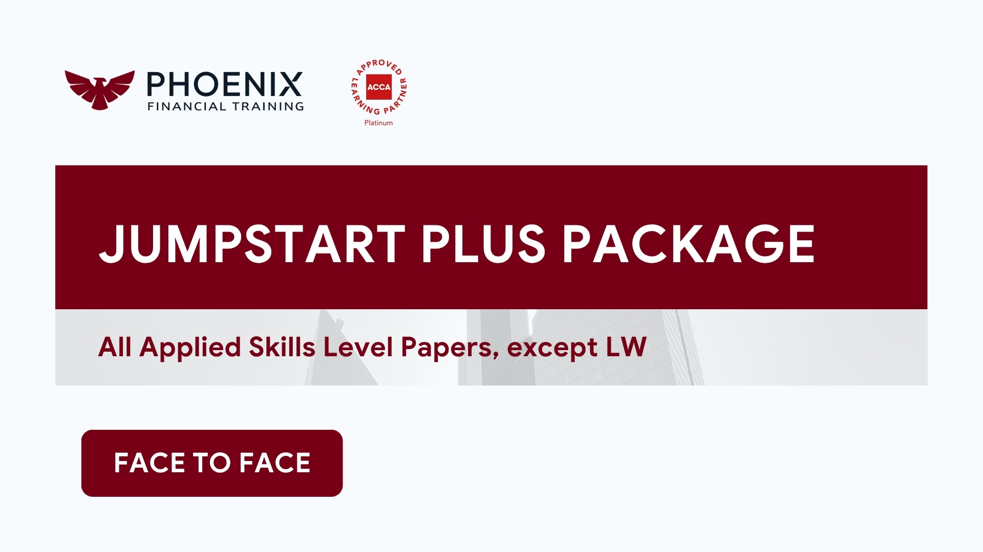 Jumpstart Plus Package Platinum  (All skills level papers exc Law)
