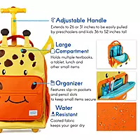 Jworld Sidekick Rolling Backpack and Lunch Bag - Giraffe