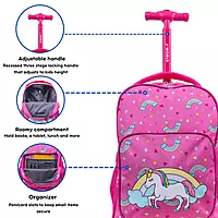 Jworld Sparkle 15" Rolling Backpack - Unicorn