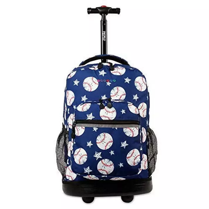 Jworld Sunrise 18" Rolling Backpack - Baseball