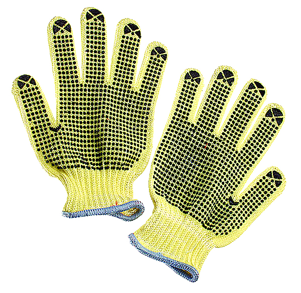 100% Kevlar string knit, regular weight, one side dots