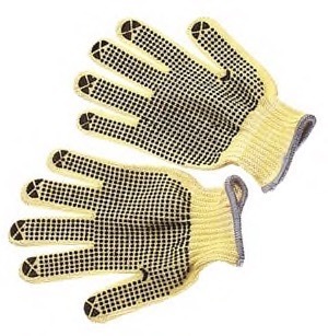 100% Kevlar string knit, regular weight, two sides dots