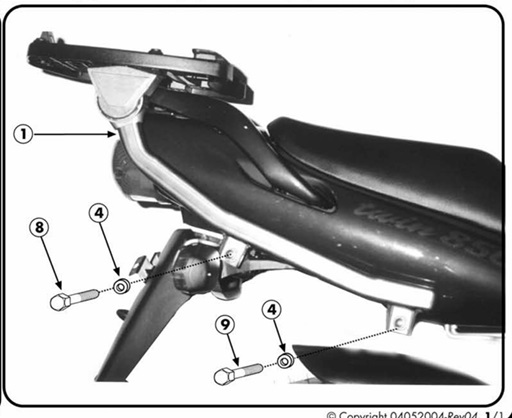 KAPPA YAMAHA TOPBOX BRACKET  K3360 - TDM 850 (96-01)