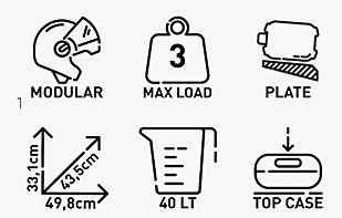 KAPPA MONOLOCK TOPBOX PLASTIC K400NT (40Lt)
