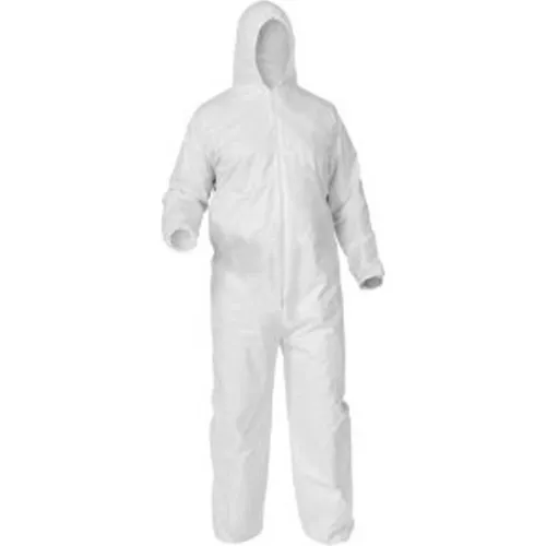 COVERALL - KEYGUARD - ELASTIC WRISTS AND ANKLES - ATTACHED HOOD - ZIPPER FRONT, 25/CASE