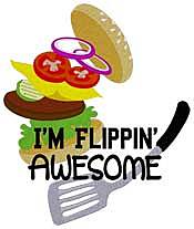 I'm Flippin' Awesome Embroidered Apron