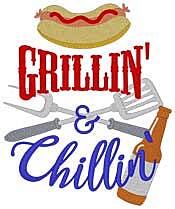 Grillin' & Chillin' Embroidered Apron