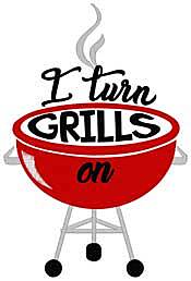 I Turn Grills On Embroidered Apron