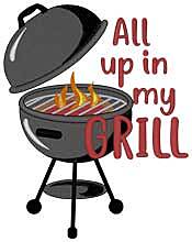 All Up In My Grill Embroidered Apron