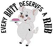 Every Butt Deserves A Rub Embroidered Apron