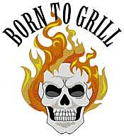 Born To Grill Embroidered Apron