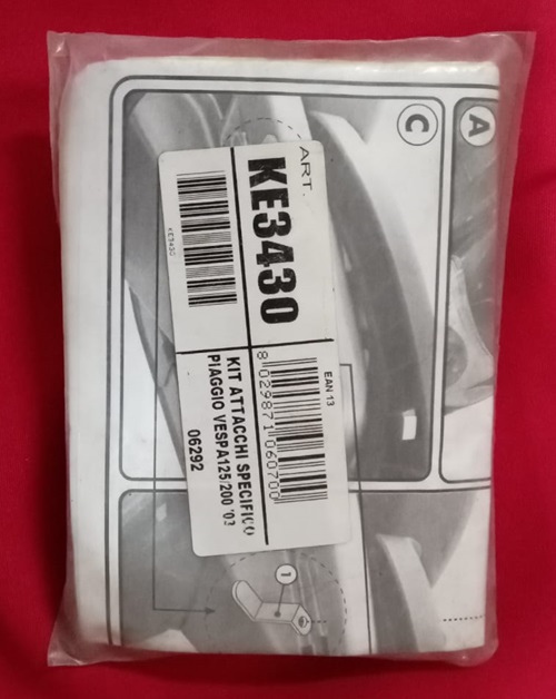 KAPPA VESPA TOPBOX BRACKET KE3430 - 200 GRANTURISMO (03-07)